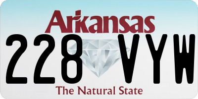AR license plate 228VYW