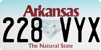 AR license plate 228VYX