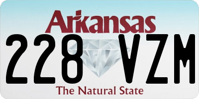 AR license plate 228VZM