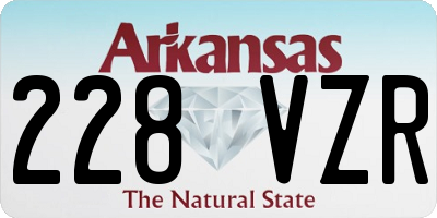 AR license plate 228VZR