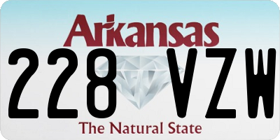 AR license plate 228VZW