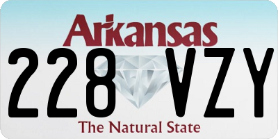 AR license plate 228VZY