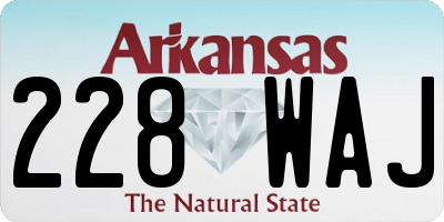 AR license plate 228WAJ