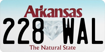 AR license plate 228WAL
