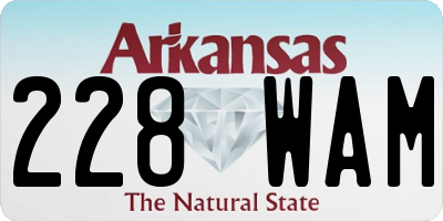 AR license plate 228WAM