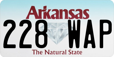 AR license plate 228WAP