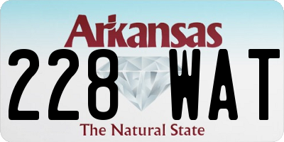 AR license plate 228WAT