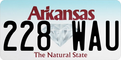 AR license plate 228WAU
