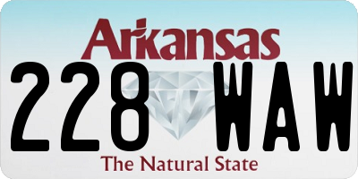 AR license plate 228WAW