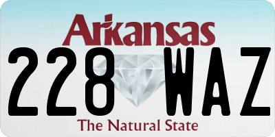 AR license plate 228WAZ