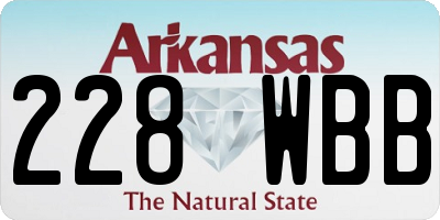 AR license plate 228WBB