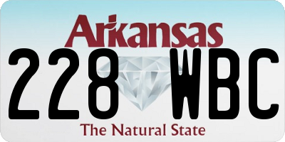 AR license plate 228WBC