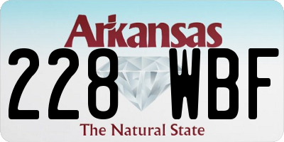 AR license plate 228WBF