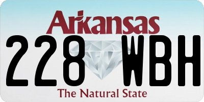 AR license plate 228WBH