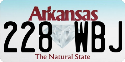 AR license plate 228WBJ
