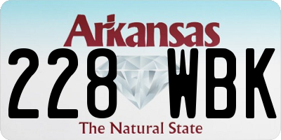 AR license plate 228WBK