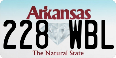 AR license plate 228WBL