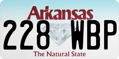 AR license plate 228WBP