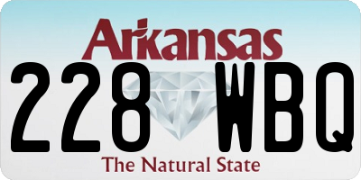 AR license plate 228WBQ