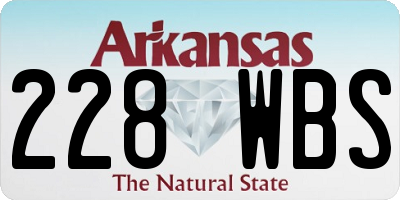 AR license plate 228WBS