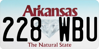 AR license plate 228WBU