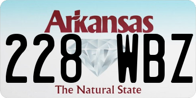 AR license plate 228WBZ