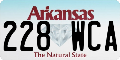 AR license plate 228WCA