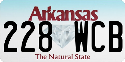 AR license plate 228WCB