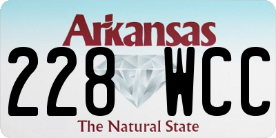 AR license plate 228WCC