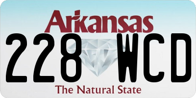 AR license plate 228WCD