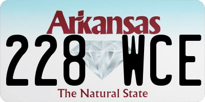 AR license plate 228WCE
