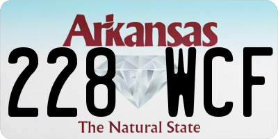 AR license plate 228WCF