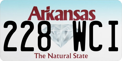 AR license plate 228WCI
