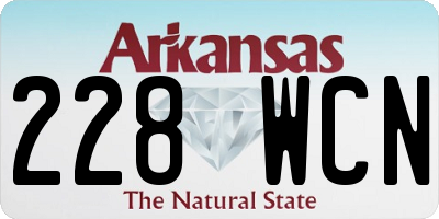 AR license plate 228WCN