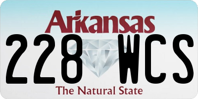 AR license plate 228WCS