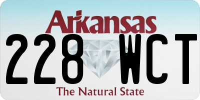 AR license plate 228WCT