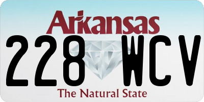 AR license plate 228WCV