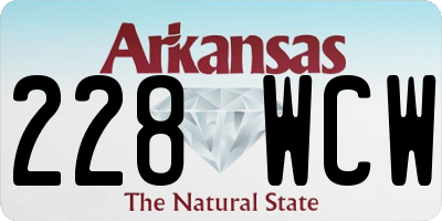 AR license plate 228WCW