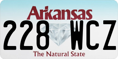 AR license plate 228WCZ