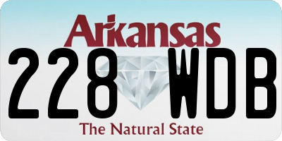 AR license plate 228WDB