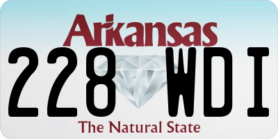 AR license plate 228WDI