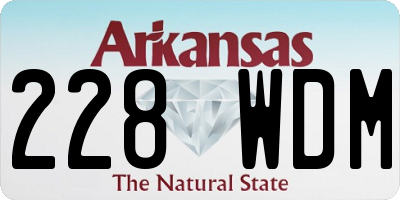 AR license plate 228WDM