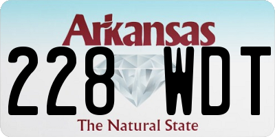 AR license plate 228WDT