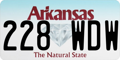 AR license plate 228WDW