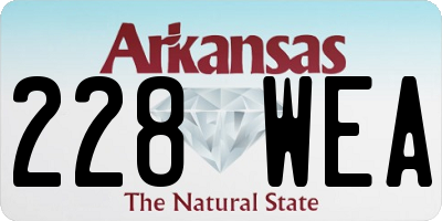 AR license plate 228WEA
