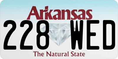 AR license plate 228WED