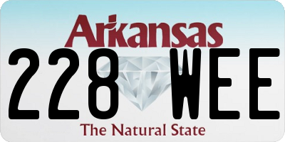 AR license plate 228WEE