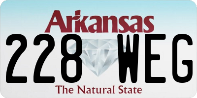 AR license plate 228WEG
