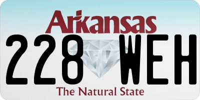 AR license plate 228WEH