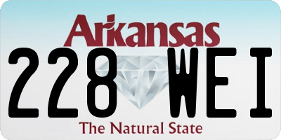 AR license plate 228WEI
